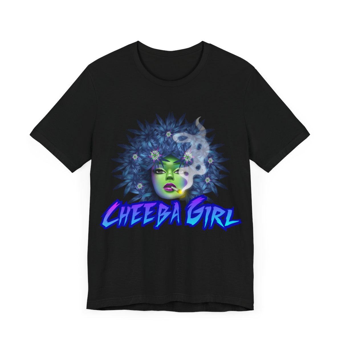 Men's Blue Hair Cheeba Girl T Shirt